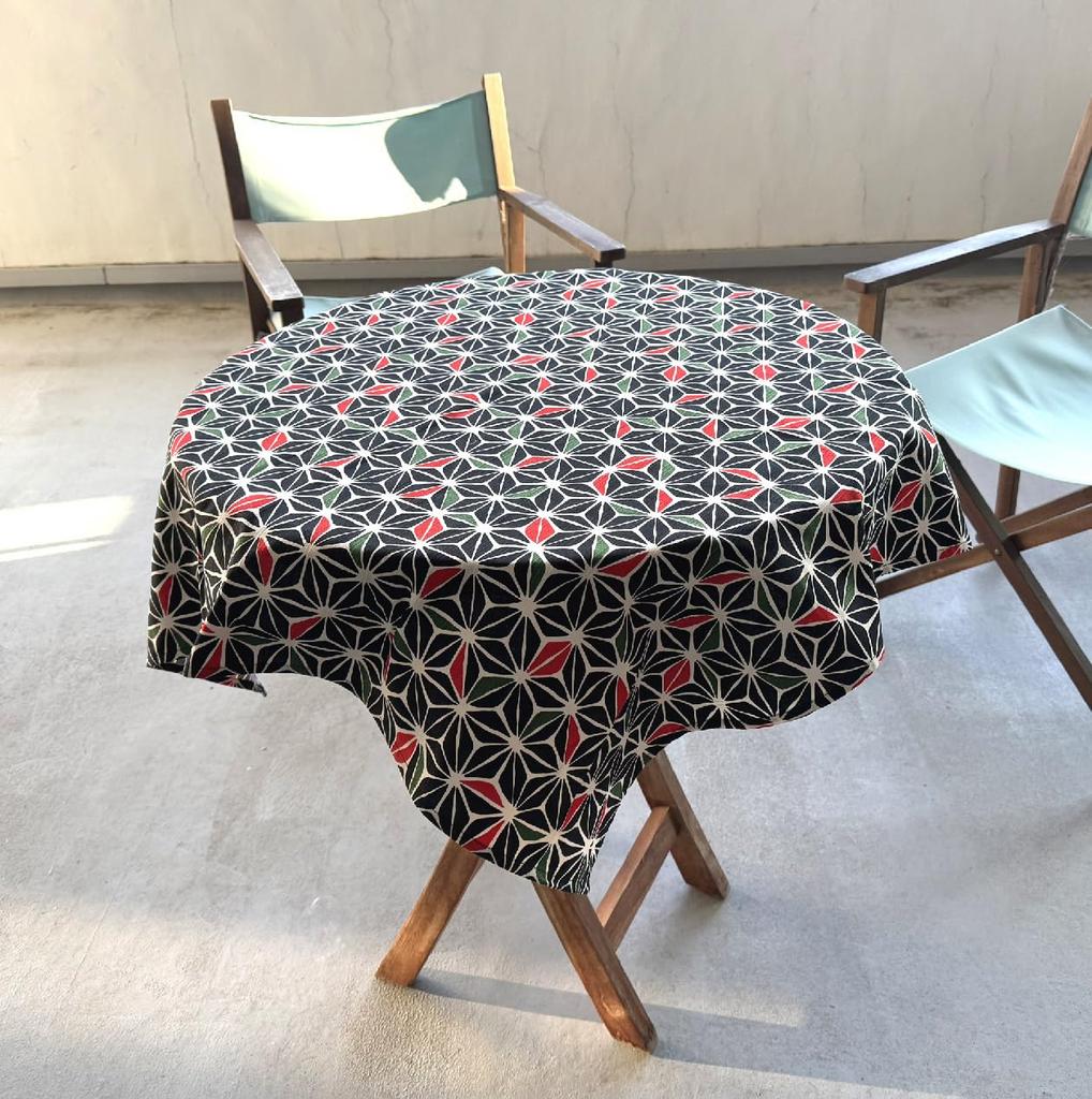 Конопляный лист Фуросики Хлопок 3 Сделано в Японский узор Мэтью (Упаковочная ткань), Плотный, 100 см, Шантунг, Ширина, 100% Хлопок, Япония, Большой, (черный)