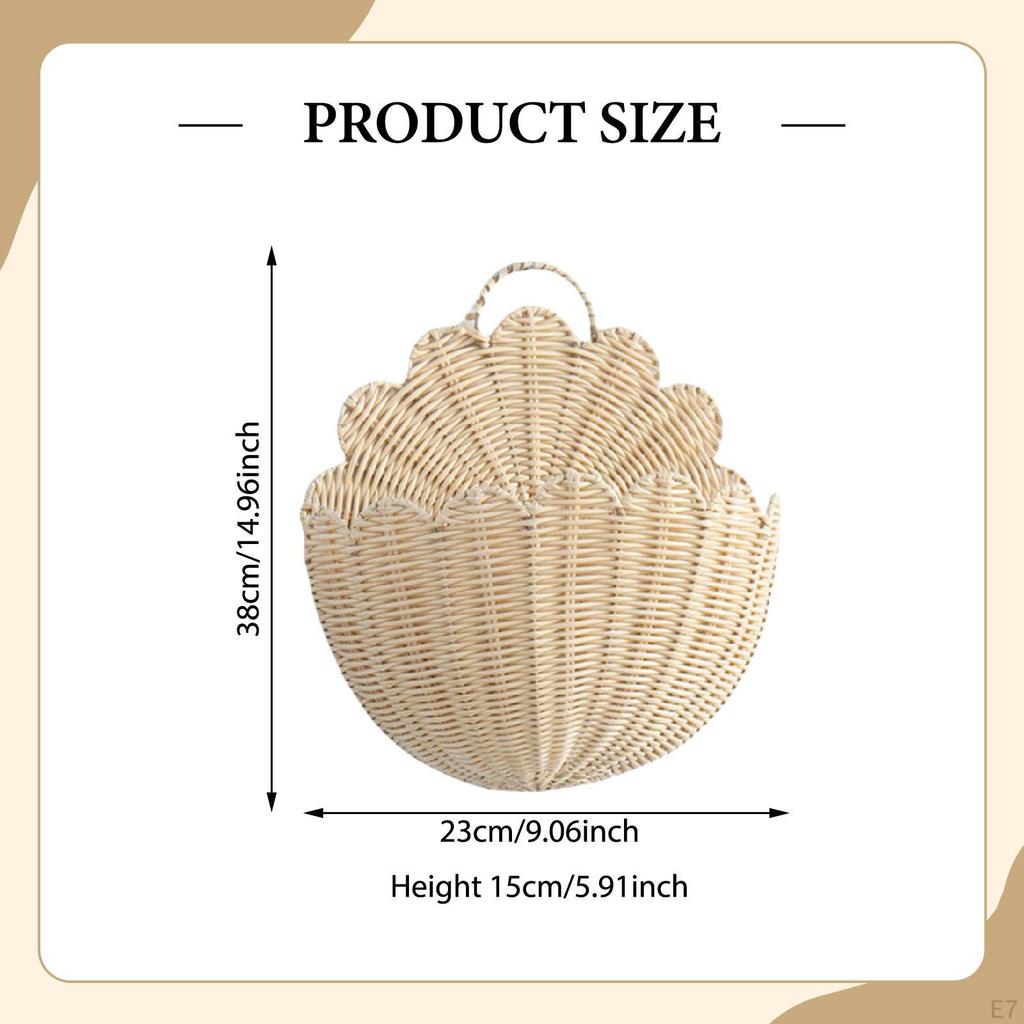Настенная подвесная корзина для хранения Имитация ротанга Спальня Многофункциональная для цветов