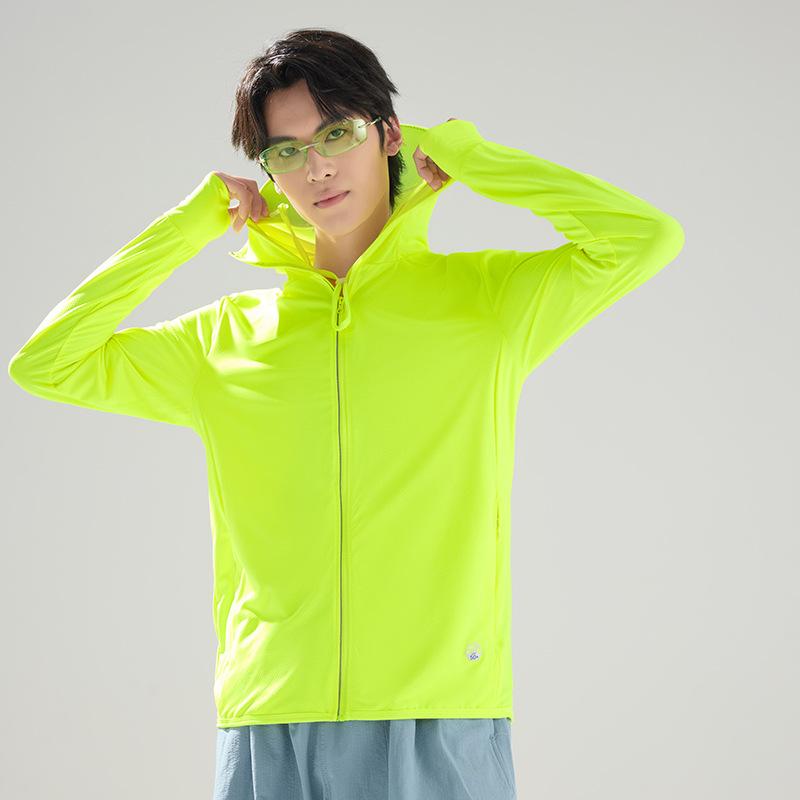 Men's and women's sunscreen clothes, printed LOGO work clothes, outdoor skin clothes, quick-drying, light and breathable ice silk jacket