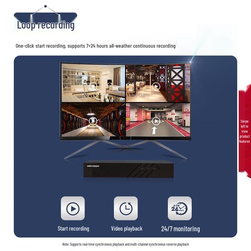Hikvision DS-7808N-Q2/8P 8-канальный PoE NVR, китайская вилка (адаптер в комплекте)