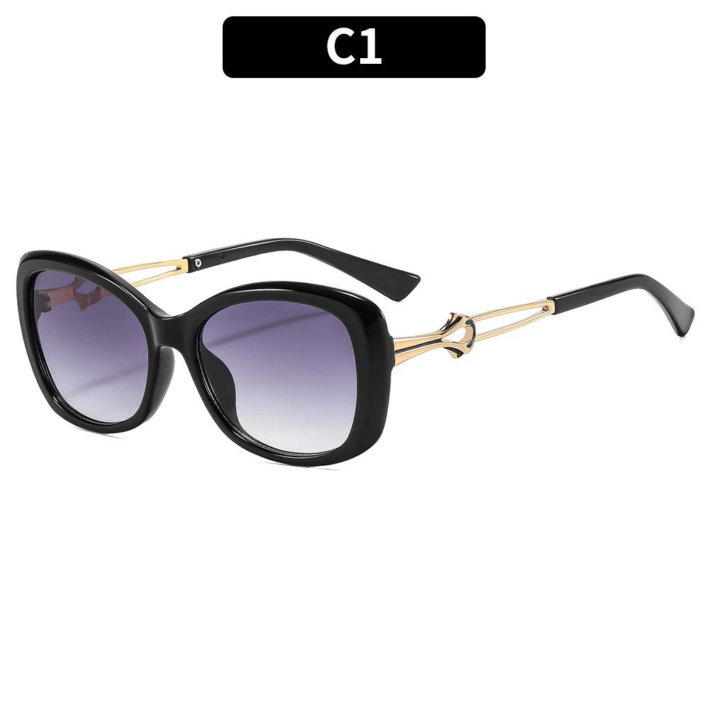Women's sunglasses - unisex fashion cat-eye sunglasses with metal temples