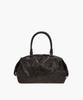 Margesherwood Dumpling Tote_Brown+Black Two-Tone Cracked