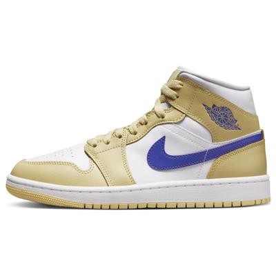Air 1 Mid Lemon Wash Женские кроссовки Желтый лазурит-белый BQ6472-701