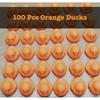 1-100Pcs Orange Rubber Ducks Mini Duck Party Favors Bulk Ducks Summer Pool Floating Toys Rubber Ducks Birthday