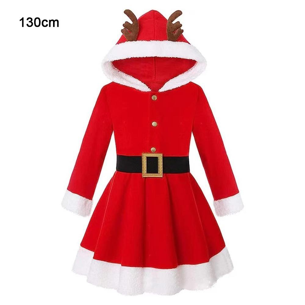 Stage Costumes Elk Christmas Dress Performance Hooded Xmas Outfits Christmas Costume Women Girls