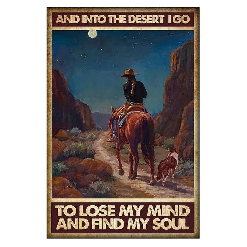 Retro Horse Make Me Happy Metal Tin Signs Vintage Posters for Garage Game Room Bar Man Cave Cafe Office Home Wall Decor Gift