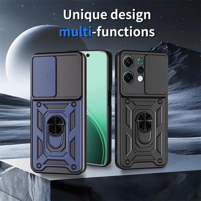 Броня Чехол для Oppo Reno 14 Pro 14F 5G Чехол Слайд Защита камеры Кольцо-держатель Чехол для телефона Reno14 F 14pro 5G Ударопрочный Coque