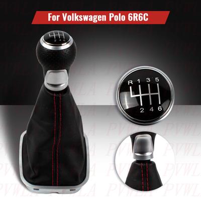 Для VW Polo 6R 6C Седан Хэтчбек 2011 2012 2013 2014 2015 2016 2017 6-ступенчатая ручка переключения передач с чехлом из ПУ кожи