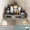 Bathroom Triangle Corner Wall-Mounted Aluminum 1-Tier Multi-Purpose Hanging Storage Rack with up to 67 lb Capacity No Drilling