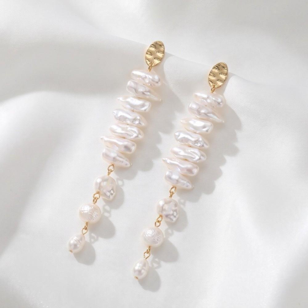 Elegant Christmas Tree Necklace Vintage Dangle Pendant Earrings Office Faux Pearl Jewelry Holiday