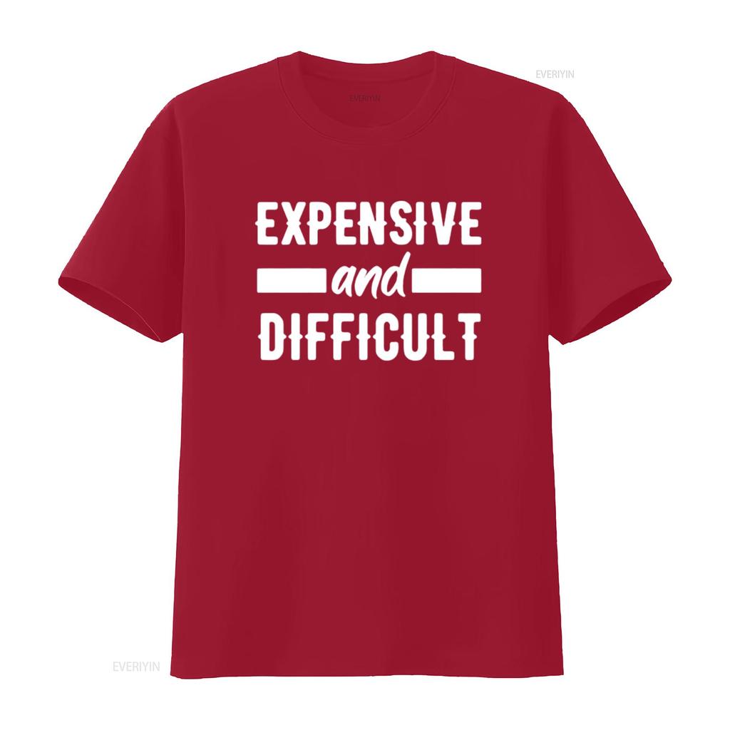 Expensive and DifficulT T Shirt for Women Novelty Cute Top vintage Washed graphic Top For Everyday Wear Soft Stretched