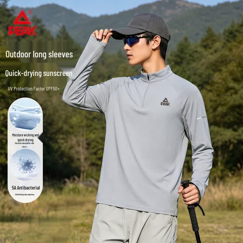 PEAK Unisex Outdoor Quick-Dry 5A Anti-Bacterial Long Sleeve Sport T-Shirt