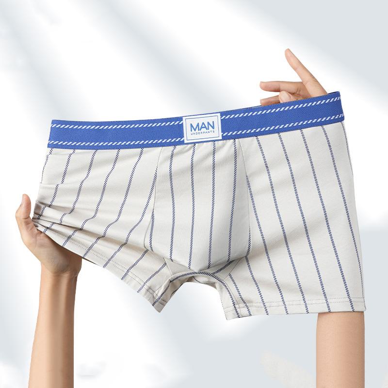Мужское нижнее белье в полоску большого размера, трусы для мальчиков, трусы, большие боксеры, шорты большого размера, трусики Xl-4xl
