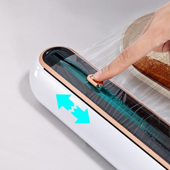 Резак для пищевой пленки Настенное крепление Без перфоратора Скрытое лезвие Диспенсер для магнитной пленки Большой рулон без разрывов Одноразовая коробка для резки пластиковой пленки Кухонные принадлежности