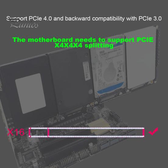 Адаптерная плата U.2 Dual Disk со светодиодным индикатором Переходная плата NVMe to PCIe X16 Широкая совместимость Адаптерная плата для жестких дисков SATA
