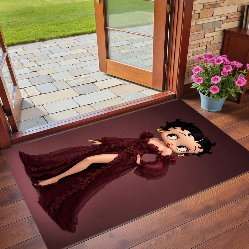 Crystal Velvet Rug Soft Non Slip Indoor Floor Mat Home DecorBetty Boop