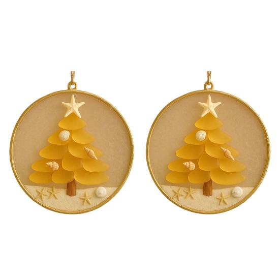 2/4 шт. Рождественское украшение для елки круглой формы ручной работы пляжный декор с морской звездой