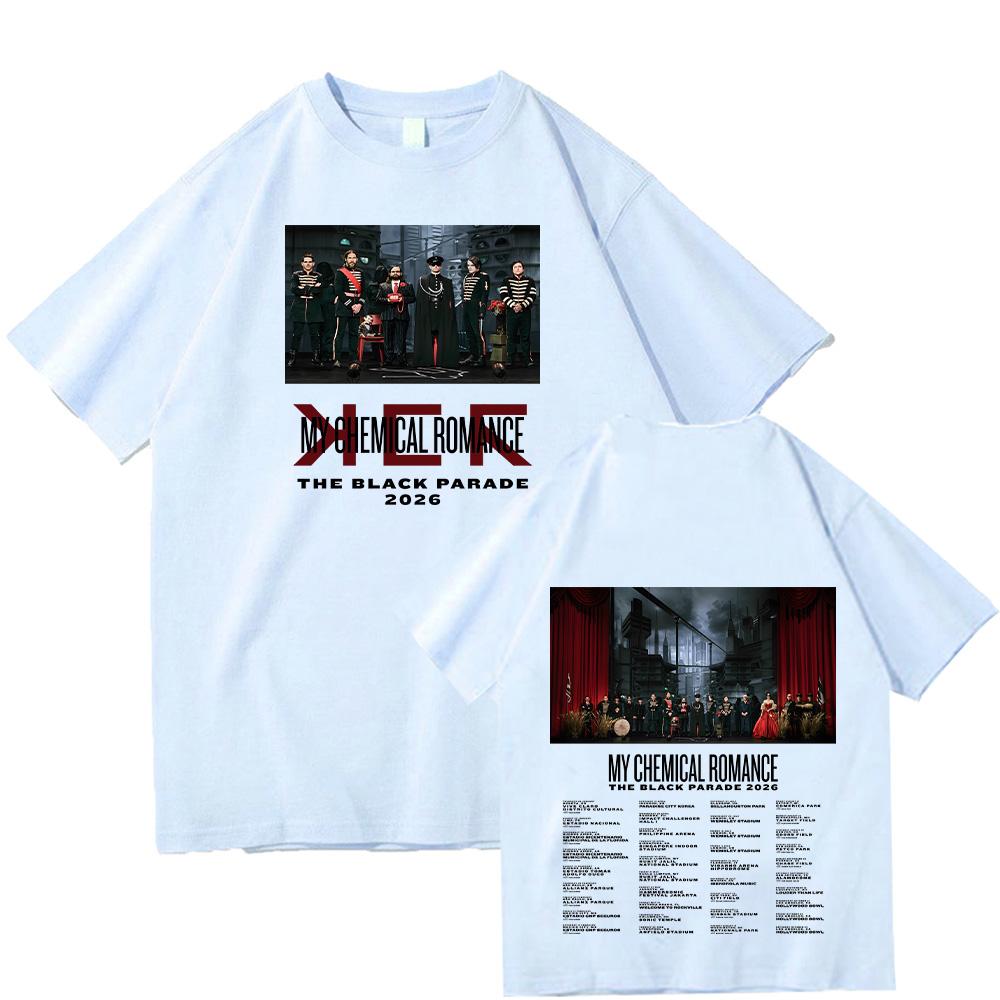 My Chemical Romance The Black Parade Тур 2026 Футболки Женская Мода Хлопковые Футболки Крутая Хип-Хоп Мужская Футболка Повседневная Летняя Футболка