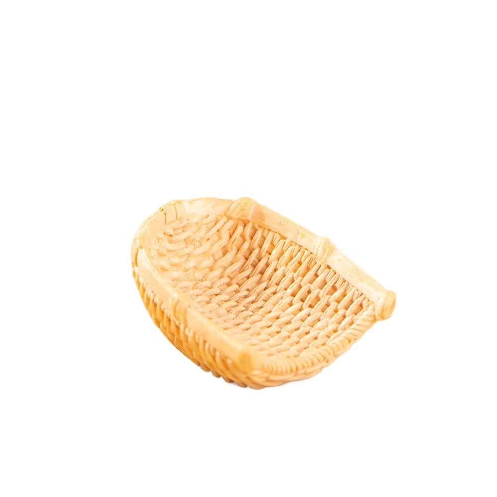 Имитация Кукольный домик Миниатюрный Стул Мебель Украшение Имитация Бамбуковая Корзина Детские Игрушки