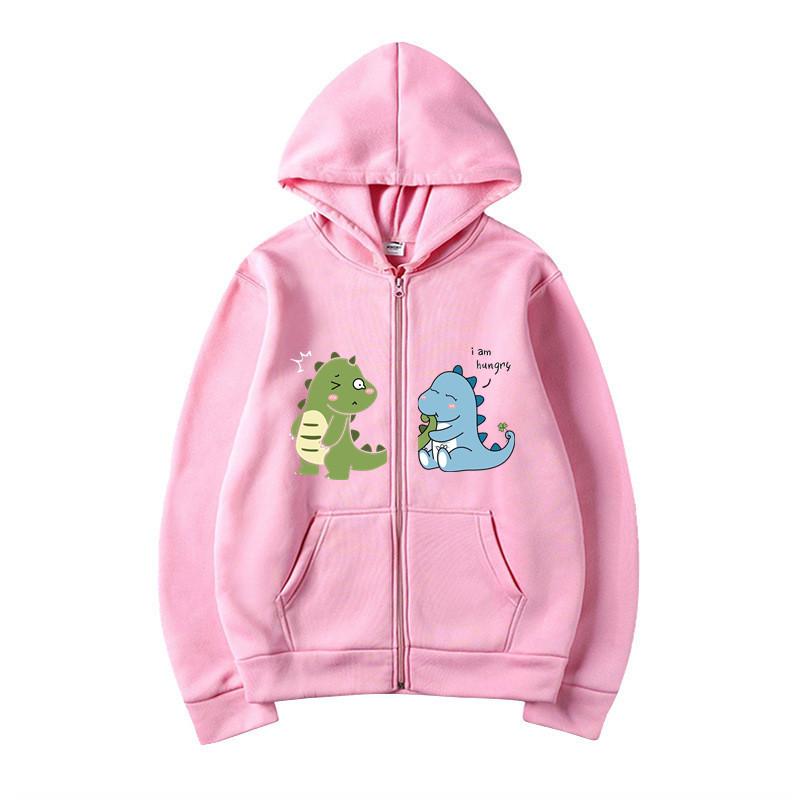 Молодежный спортивный топ с капюшоном Love Crazy Dinosaur Couple Print, флисовый свитер, повседневная толстовка для бега и фитнеса