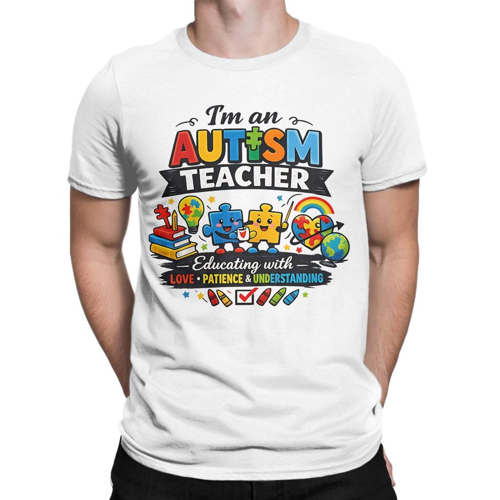 Love Patience Understanding Funny 100 Cotton Tshirt Autism Tops Tees For Unisex