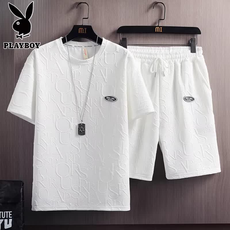 PLAYBOY Мужская коллекция повседневных коротких рукавов из ледяного шелка