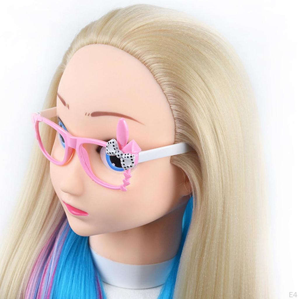 Модель головы куклы с настольной подставкой Тренировочный манекен для практики укладки волос для детей