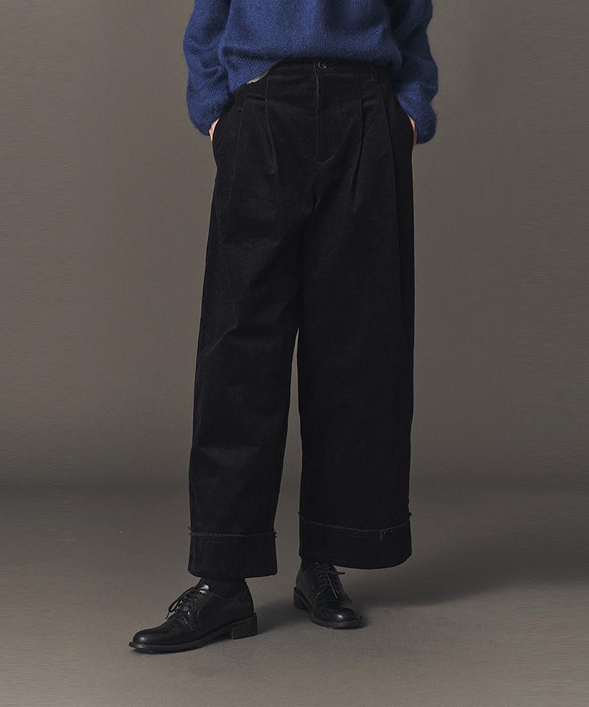 AHWE Corduroy Tucked Pants_D Navy