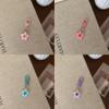 Cute Colored Transparent Small Flower Keychain Pendant For Women Girls Fashion Exquisite Keychain Bag Decoration Accessories