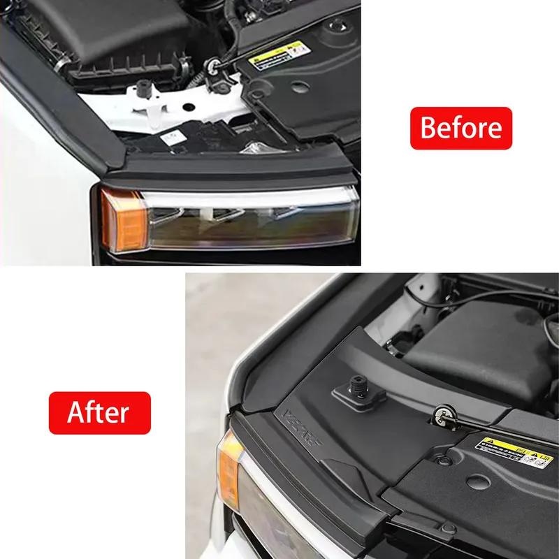 Car Engine Cover Cabin Protection Plate Cover Black Accessories 2pcs For Toyota Land Cruiser Prado J250 LC250 2024 2025