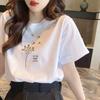Summer Top Short Sleeve Women's Clothing Student Casual Loose Plus Size Short Sleeve
