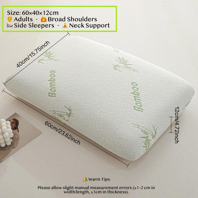 Подушка с эффектом памяти из бамбукового волокна, дорожная подушка с медленным восстановлением, защищающая шейный отдел позвоночника, подушки для шеи для сна, подушка для спальни