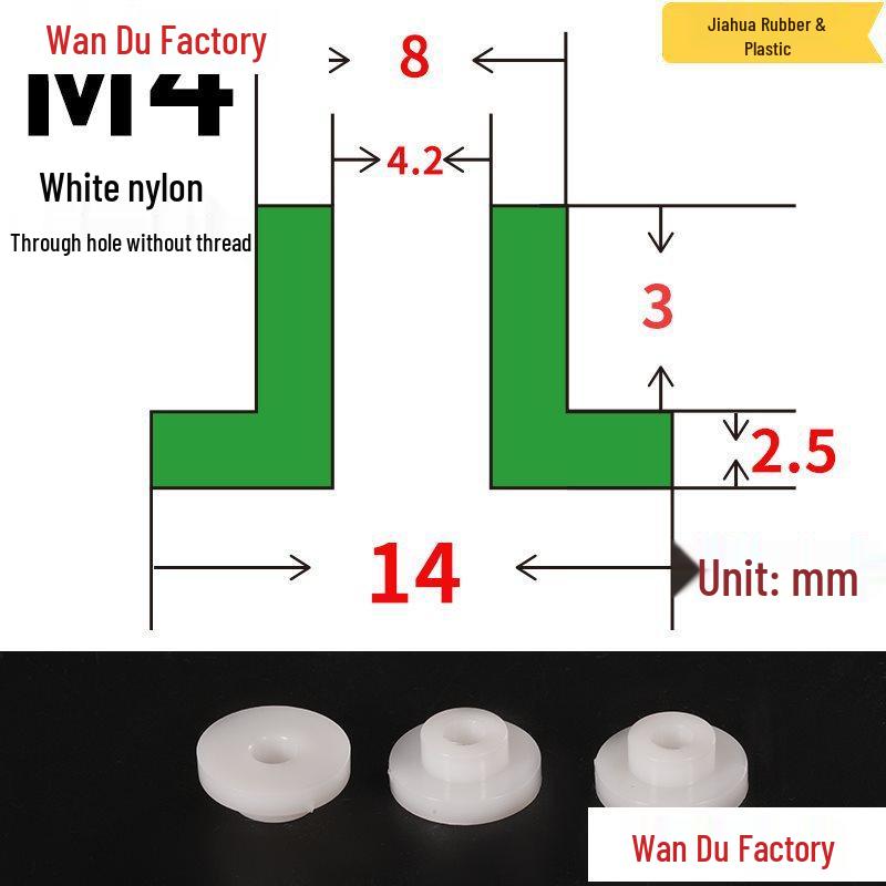 T-Shaped Nylon Insulating Bushing Spacer for M3-M35 Threads