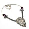 Crazy Lace Agate Amethyst Gemstone 925 Silver Plated Jewelry Necklace 18"