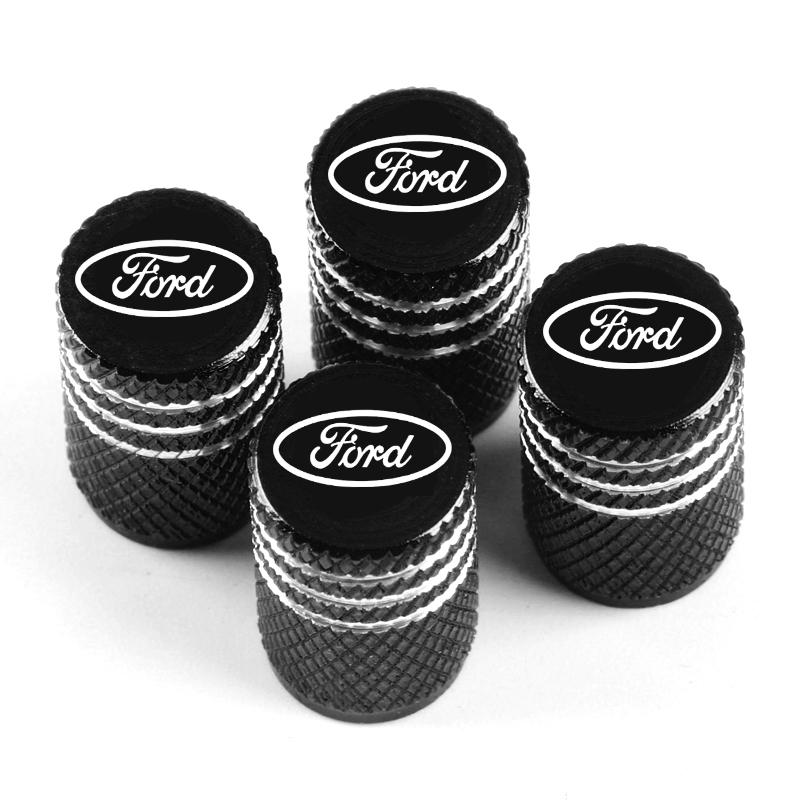 Aluminum Alloy Car Wheel Tire Valve Caps Tyre Rim Stem Covers Airdust Waterproof For Ford Fiesta EcoSport ESCORT focus 1 focus 3 RA9