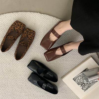 Ретро олд мани ветер квадратный носок неглубокий вырез одинарные туфли вечерние туфли балетки с юбками туфли Мэри Джейн женские туфли