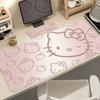 Креативная кожаная подставка под мышь с принтом Hello Kitty для девочек, студентов, экстра большая, нескользящая, для клавиатуры компьютера, мультяшная, для письменного стола