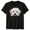 Cute White Dog Peek A Boo TShirt Adorable Puppy Graphic Tee