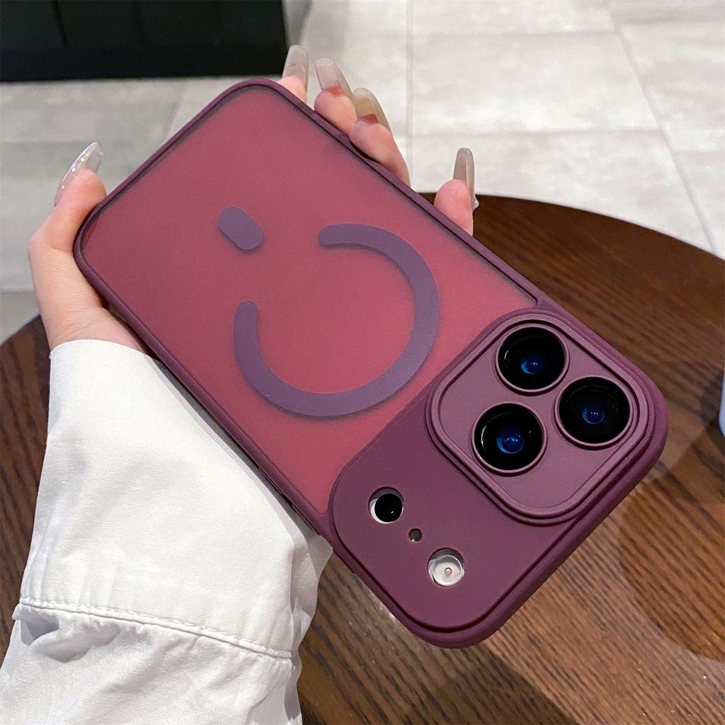 Защита камеры Для iPhone 17Air 17Pro 17 Полупрозрачный жесткий Магнитный чехол Для iphone 16 15 14 13 12 Pro Max Противоударный чехол