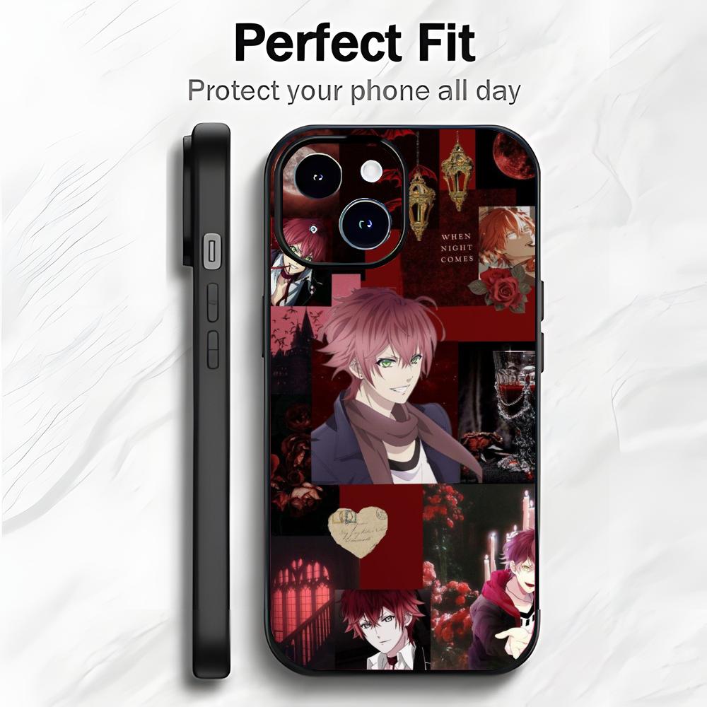 Романтическое аниме про вампиров D-Diabolik Lovers Чехол для телефона Чехол для телефона Мягкая упаковка Легкий Для iPhone17 16 15 14 13ProMax