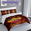 3pcs Rome logo pattern bedding set duvet cover set includes duvet cover &pillowcases, perfect all season bedroom decoration & gift