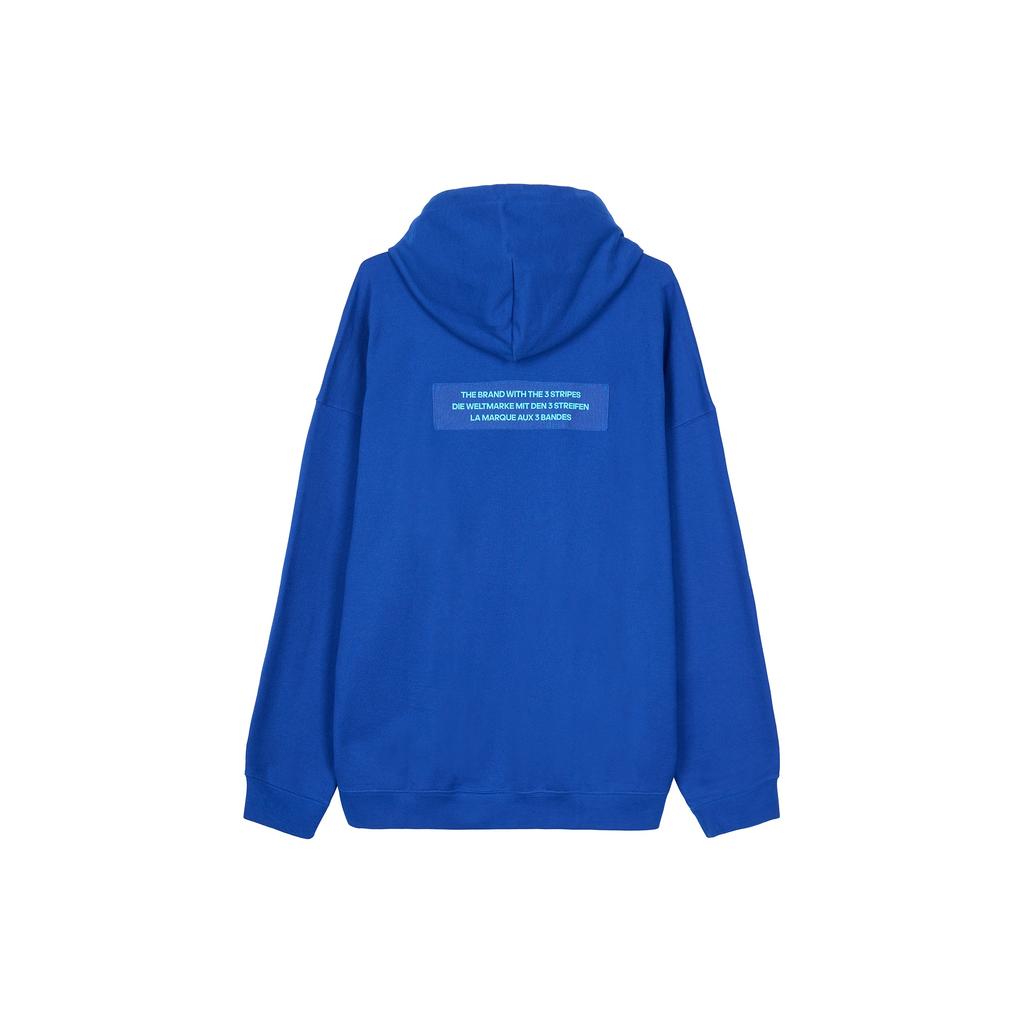 adidas Толстовка с капюшоном Originals Big Trefoil, мужские топы, темно-синий H09353
