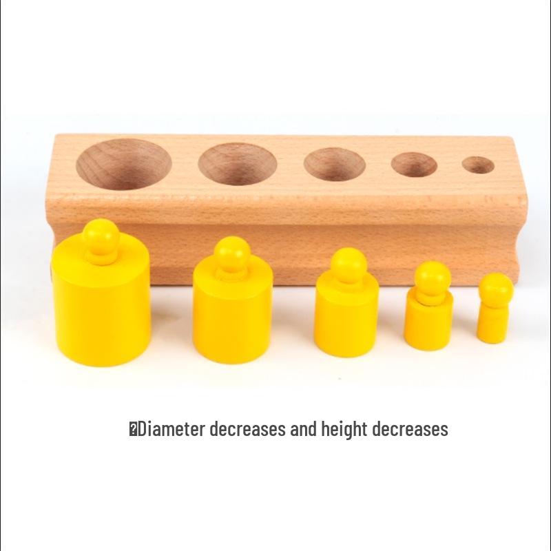 Монтессори деревянные цилиндрические гнезда развивающие игрушки для раннего детства и детского сада