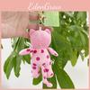 Adorable Pink Cute Polka Dot Plush Cat Keychain Doll Toy For Kids Collectors And