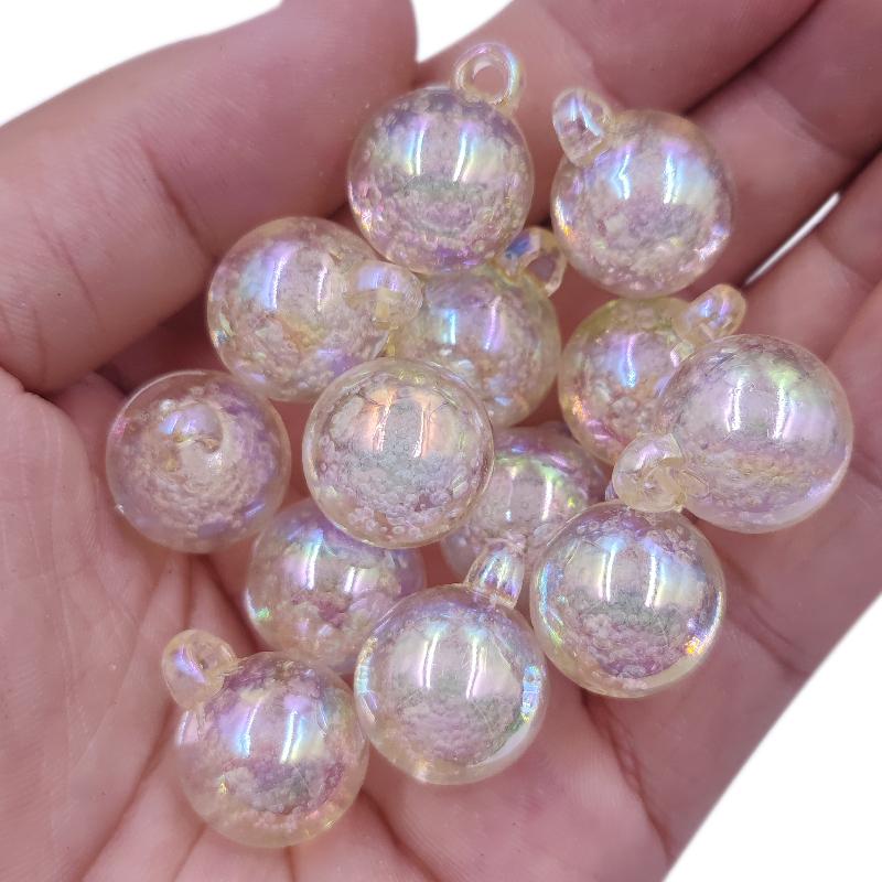 Creative DIY for Candy Color New 5Pcs 16mm Wholesale Jewelry Making Pendant Round Bubble Loose Beads