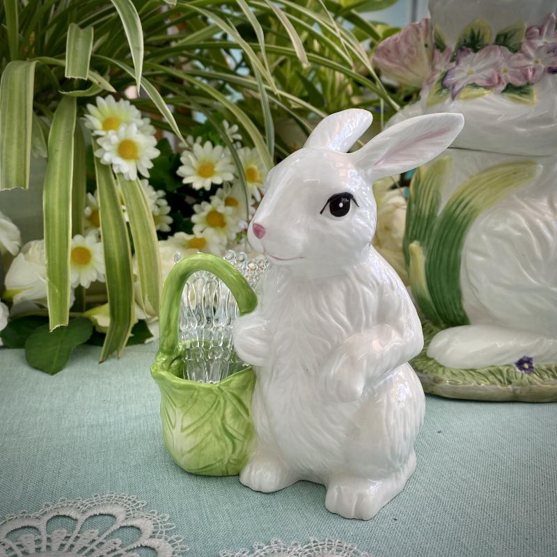 Европейская керамическая китайская капуста, кролик, фруктовая тарелка, закуска из сухофруктов, коробка для масла и крема, банка для фруктов, вилка, украшение стола