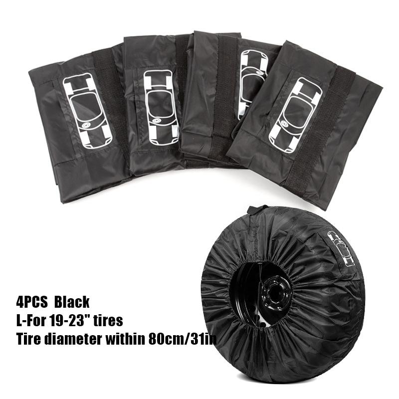 4 шт. Универсальный чехол для запасного колеса автомобиля Полиэстер Водонепроницаемый Прочный Сумки для хранения шин Защита колеса транспортного средства Аксессуары для шин