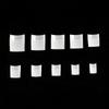 500pcs 10 Sizes No-Crease Short Square Half Cover False Nail Tips Clear Nature Nail Art Fake Nails Tools Manicure
