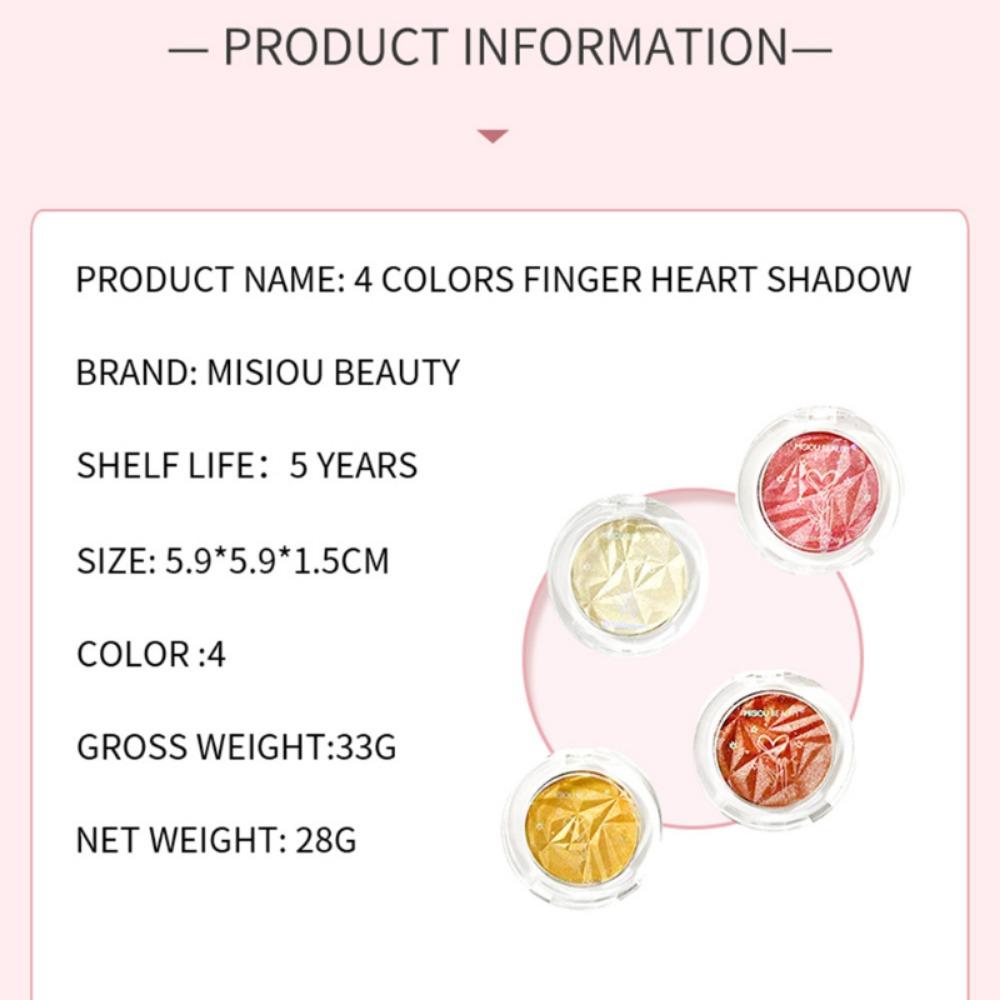Misiou Beauty Eye Shadow New Products Pearl Light Fine Flash Earth Color Than Heart Carved Halloween Monochrome Blush Disk