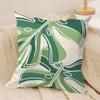 Modern Green Plants Cushion Cover Pillowcase Ultra Soft Skin Friendly Fabric Cloud Like Comfort  Concealed Zipper